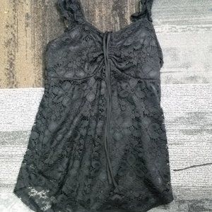 Eyelash Lace Cinch Tank top. Size XS (Extra Small)